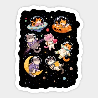 Space Cats Adventure Sticker